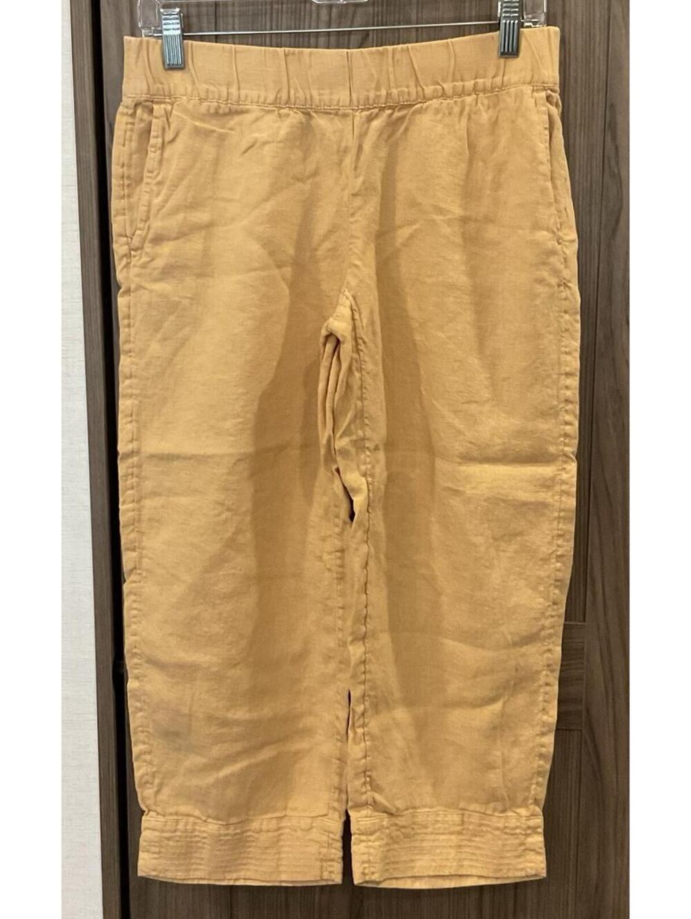 Pure Jill Garment Dyed Linen Womens Light Orange Capri Pants Size XSP